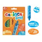 ΚΡΑΓΙΟΝ ΚΕΡΙΝΑ CARIOCA BABY JUMBO (2+) 6 χρωμ. (water soluble-super soft)