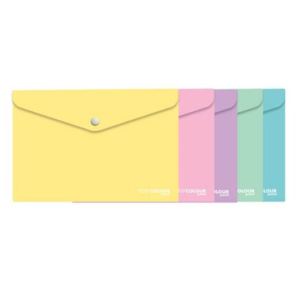 ΦΑΚΕΛΟΣ PP ARDA ΚΟΥΜΠΙ PASTEL A5 ΣΕΤ 5τεμ.