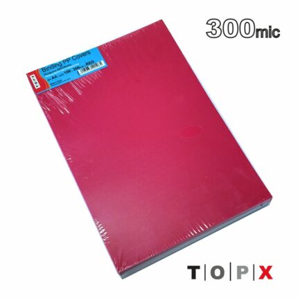 ΒΙΒΛΙΟΔΕΣΙΑΣ ΕΞΩΦΥΛΛΑ TOPX Α4 ΠΛΑΣΤΙΚΑ (P.V.C.) ΚΟΚΚΙΝΟ  300mic