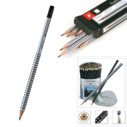 ΜΟΛΥΒΙΑ FABER CASTELL GRIP ΓΟΜΑΣ ΓΚΡΙ (ΗΒ/Β)