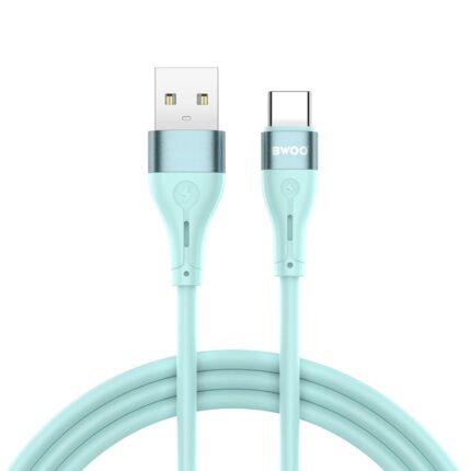 ΚΑΛΩΔΙΟ BWOOD SILICONE USB A TO USB C 3A X-280C GREEN