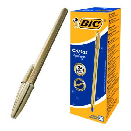 ΣΤΥΛΟ BIC ΔΙΑΡΚΕΙΑΣ GLACE ΧΡΥΣΟ MEDIUM ΜΠΛΕ