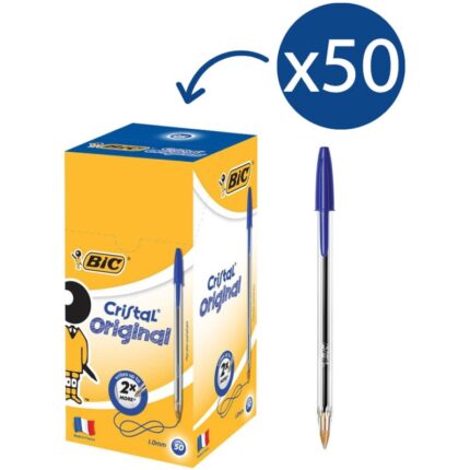 ΣΤΥΛΟ BIC ΔΙΑΡΚΕΙΑΣ CRISTAL MEDIUM BLUE 1.0mm