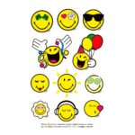 ΑΥΤΟΚΟΛΛΗΤΑ BSB ΑΠΛΑ SMILEY (3 φύλλα)