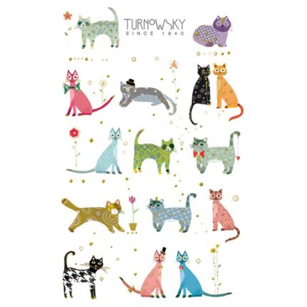 ΑΥΤΟΚΟΛΛΗΤΑ BSB METALIC ΑΠΛΑ TURNOWSKY CATS (1 φύλλο)