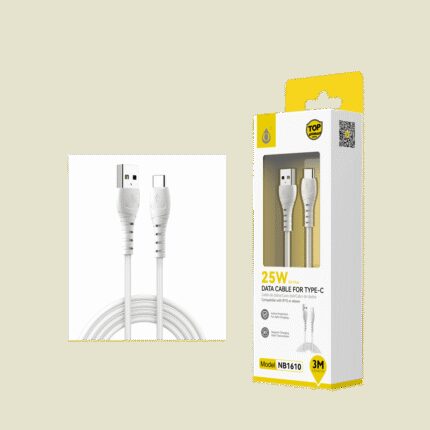MTK ΚΑΛΩΔΙΟ TYPE C USB 2.0 25W 3m ΛΕΥΚΟ